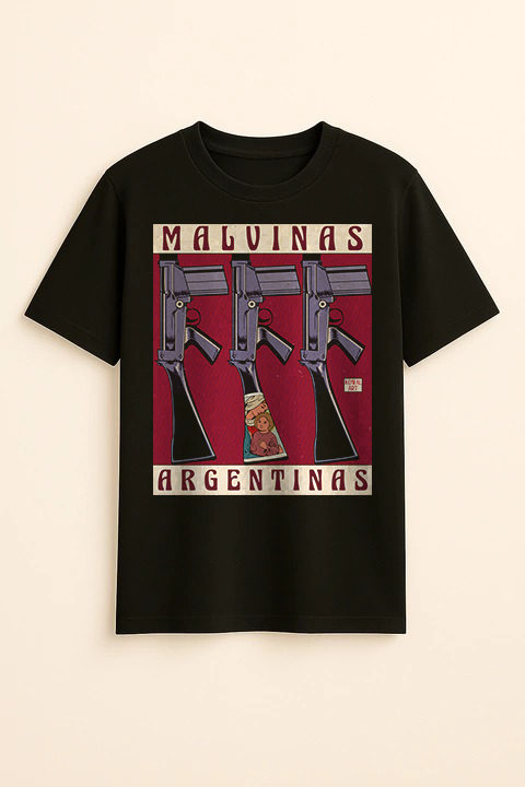 Producto - Malvinas Argentinas (Versión 2 Negra Clásica Hombre Frontal)