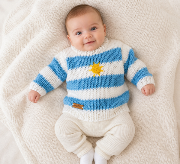 Producto - Sueter diseño Argetina para bebe 0-3 meses