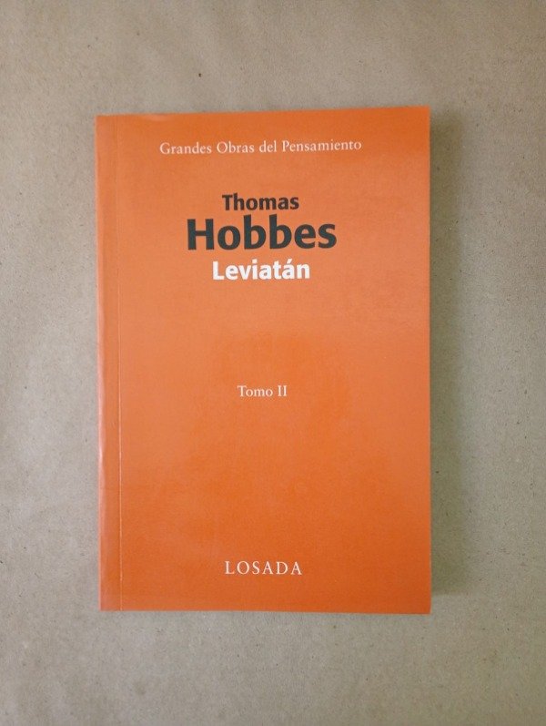 Producto - Leviatán Tomo II - Thomas Hobbes - Losada 2007