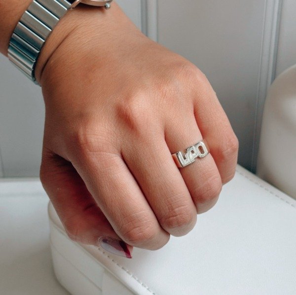 Producto - Anillo Triple Inicial Base Chica Plata 925