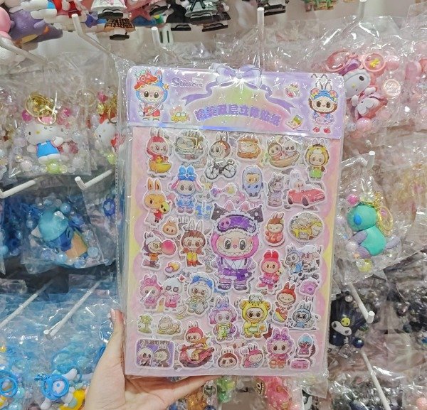 Producto - Stickers Labubu 3D Pack x10 planchas
