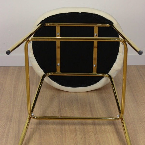 Producto - BANQUETA PRINCE PATA DORADA NATURAL - 5