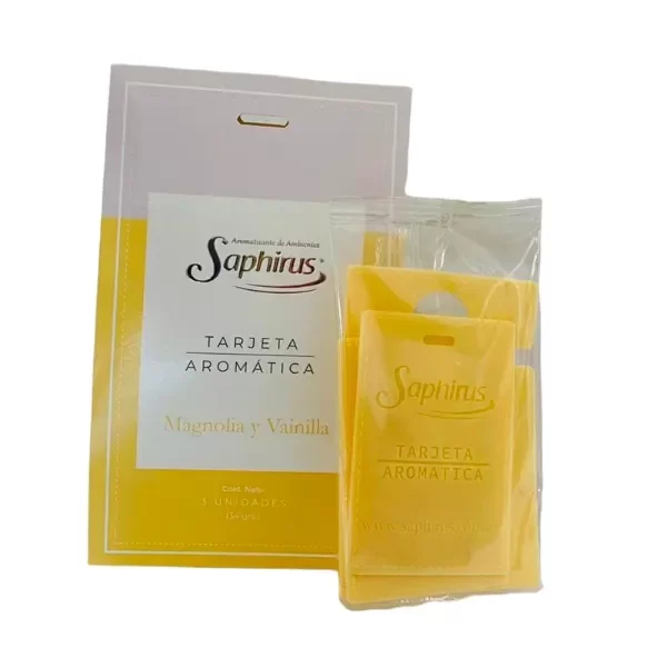 Producto - Tarjetas aromaticas Saphirus MAGNOLIA Y VAINILLA (3 unidades)
