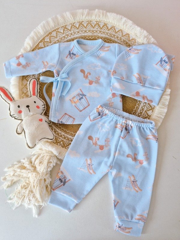 Producto - Set de nacimiento algodon estampado