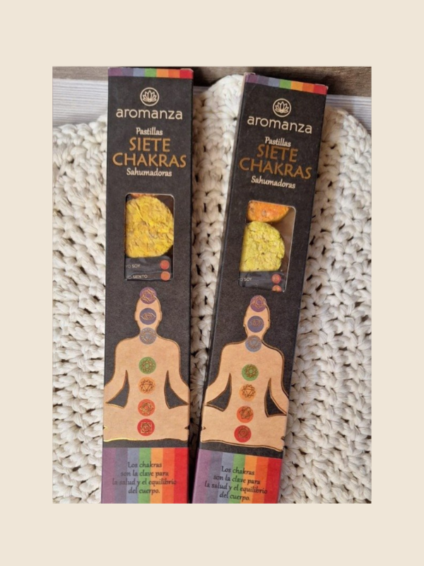 Producto - Pastillas sahumadoras  7 chakras aromanza