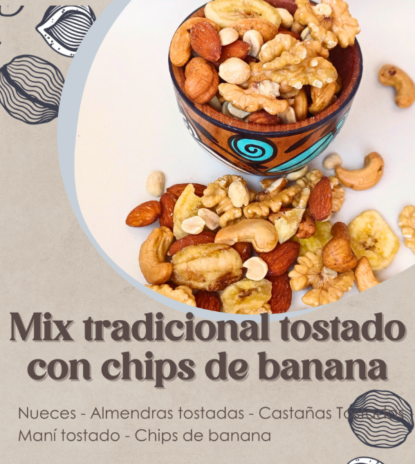 Producto - Mix tradicional tostado con chips de banana