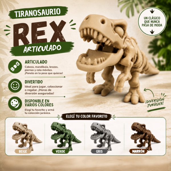 Producto - Tiranosaurio Rex Articulado - 0