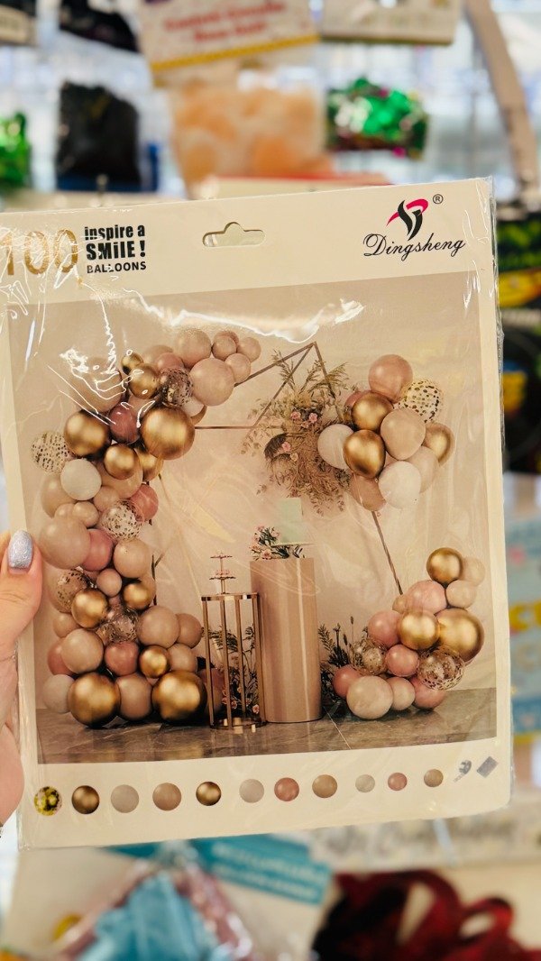 Producto - Set globos metalizados y clásicos por 100 unidades. Temáticos. - 2