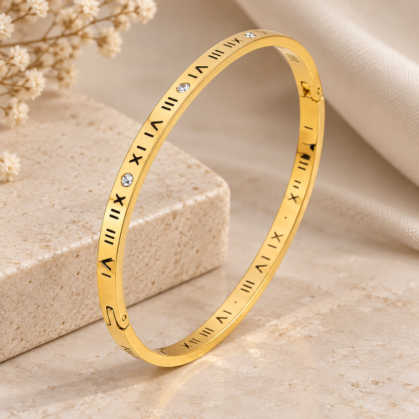 Producto - Pulsera Roma con zirconias y números romanos - 0