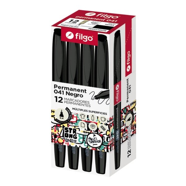 Producto - Marcador Permanente Filgo 041 Punta Extra Fina