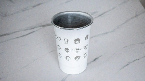 Producto - Vaso de Acero grabado Blanco (750ml)