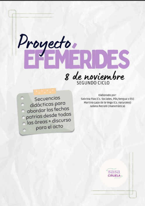 Producto - PROYECTO EFEMÉRIDES - 8 DE NOVIEMBRE - SEGUNDO CICLO