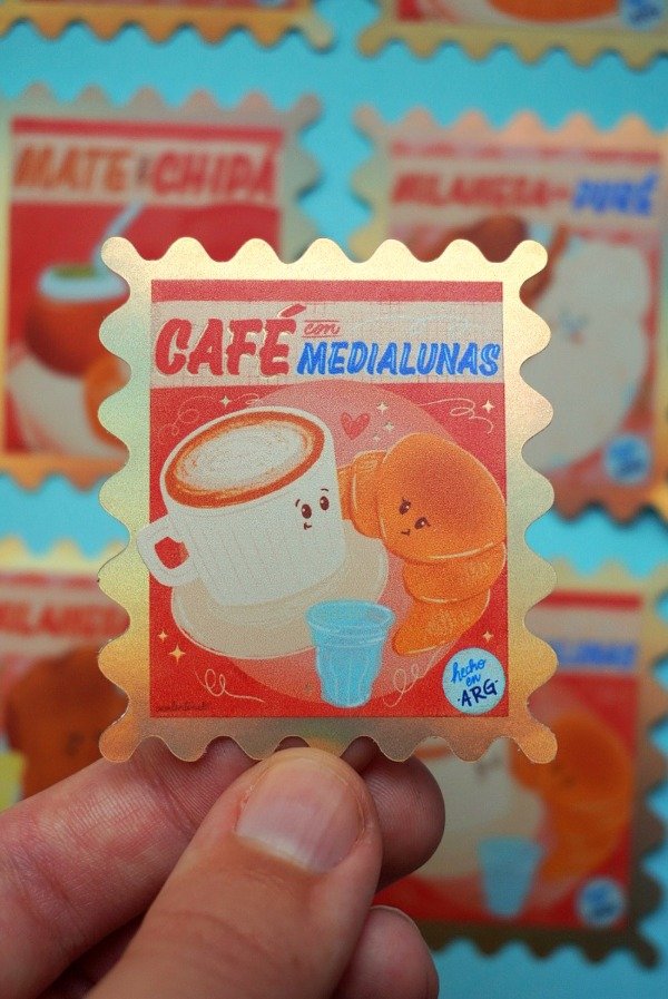 Producto - Estampilla Café con Medialunas