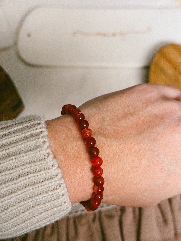 Producto - Pulsera Piedras Naturales rojas