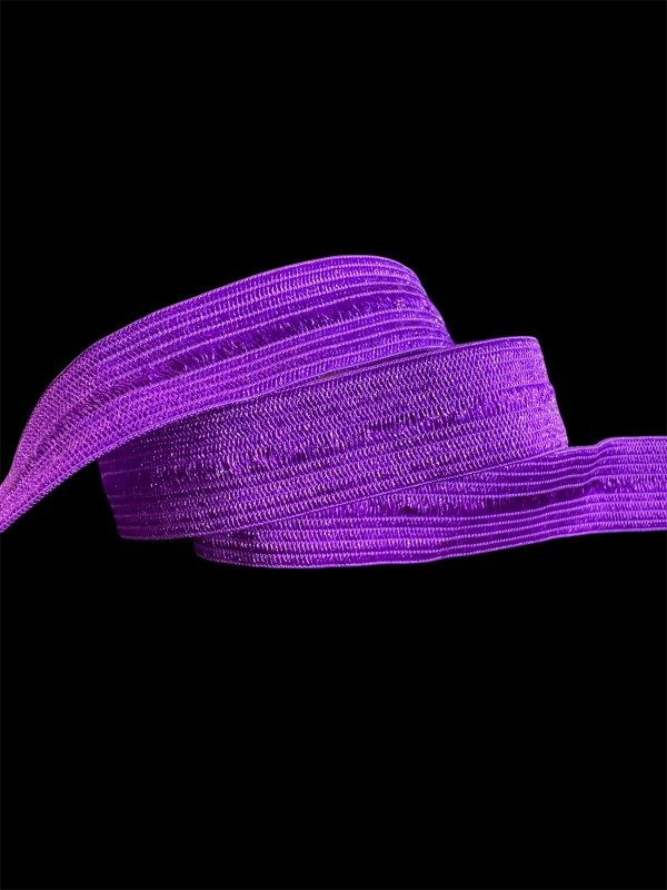 Producto - Envivado o Elástico Partido Púrpura rasado Colivie 16 mm (1 metro)