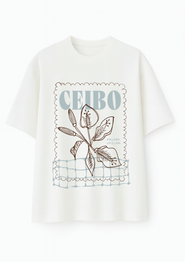 Producto - Remera CEIBO blanca y beige