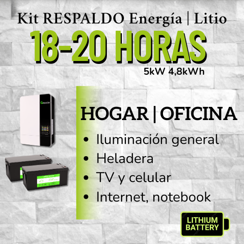 Producto - Kit de Respaldo 5 kW - Litio 5,12 kWh - 1