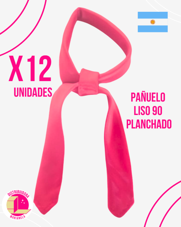 Producto - Pañuelo Liso 90 cm planchado - Pack x12 unidades