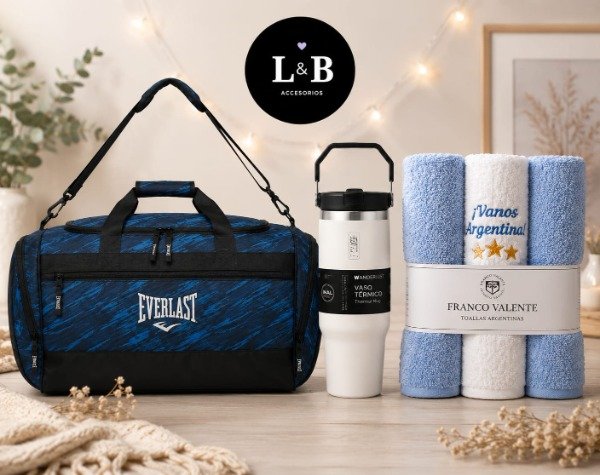 Producto - Bolso everlast + Termo wanderlust 900 cm3 + Toallas franco valente