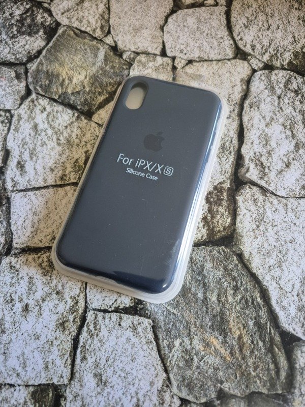 Producto - Funda silicone case logo Iphone X/Xs azul oscuro