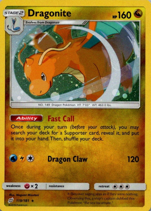 Producto - Dragonite - 119/181 - Team Up - Holo Cosmos Promo