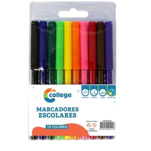 Producto - Marcador escolar College x 10 u