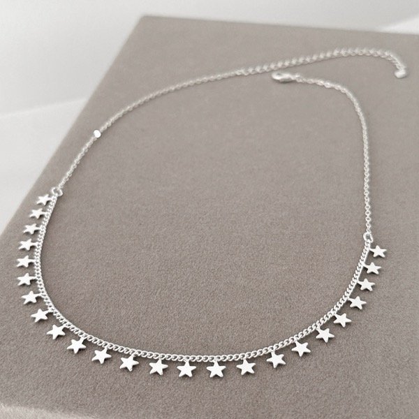Producto - Collar estrellitas (bañado en plata)