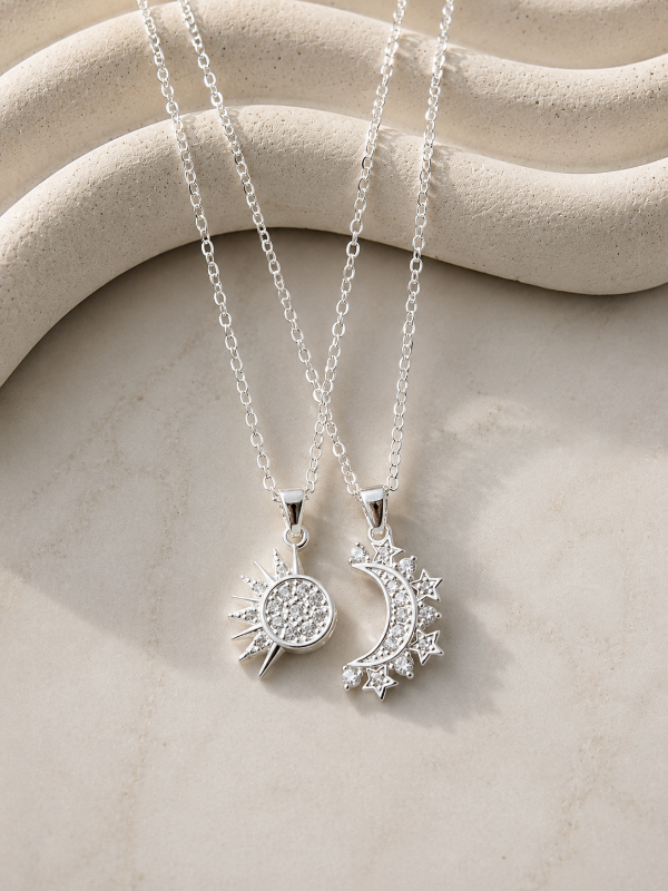 Producto - CADENA SOL LUNA DIJE INMANTADO PARA COMPARTIR 0030