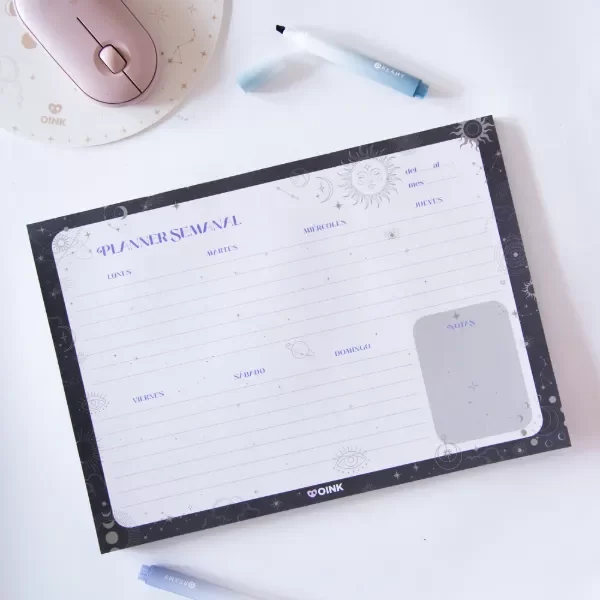Producto - PLANNER EMBLOCADO A4 SOL Y LUNA