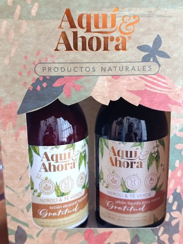 Producto - Set Jabon Liquido + Locion Corporal + Estuche Exhibidor GRATITUD