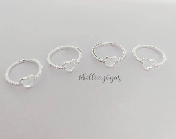 Producto - Anillo Corazon Calado Cubics