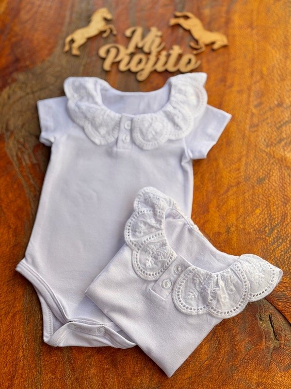 Producto - Body Blanco Beba con Aplique Broderie - 2