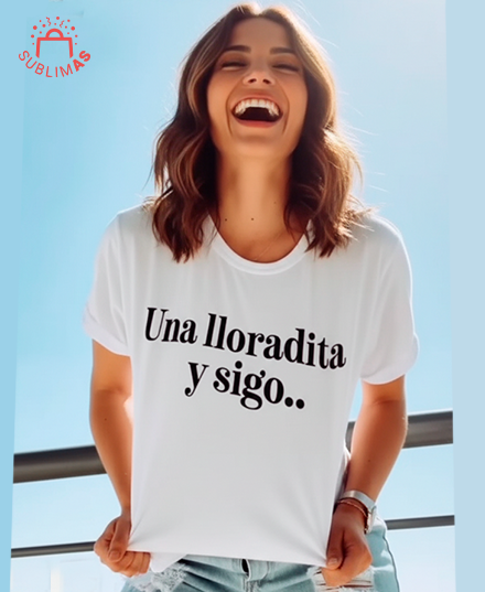 Producto - Remera de modal premium Loradita y sigo
