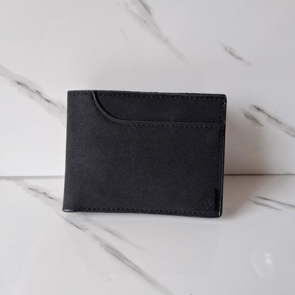 Producto - Billetera de gamuza color negra Ona Saez