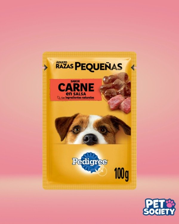 Producto - POUCH PEDIGREE PERRO ADULTO RAZA PEQUEÑA SABOR CARNE EN SALSA