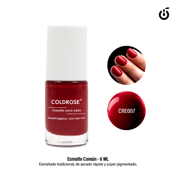 Producto - Esmalte Tradicional Cremoso 6ml Coldrose (ROJO) - Cherimoya
