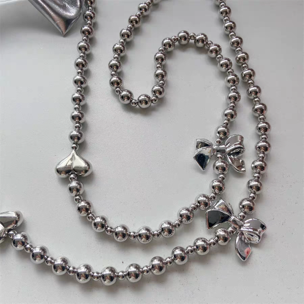 Producto - Correa larga plateada