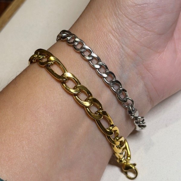 Producto - Pulsera personalizada grande dorada - 2