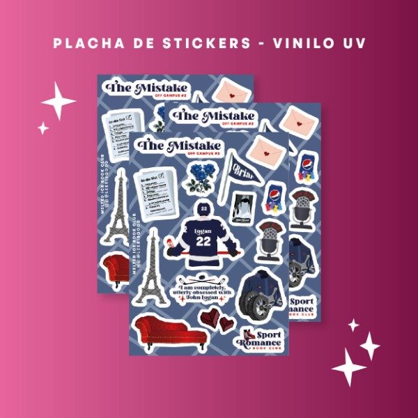 Producto - Plancha stickers The Mistake Logan y Grace - OFF CAMPUS N2