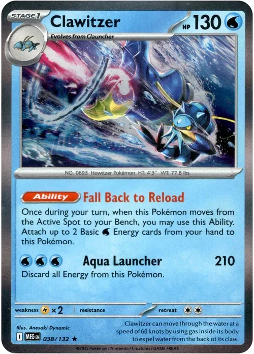 Producto - Clawitzer - 038/132 - Mega Evolution - Holo