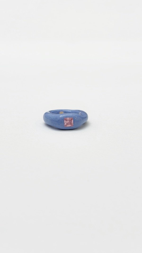 Producto - Anillo cerámica con piedra cubic - 0