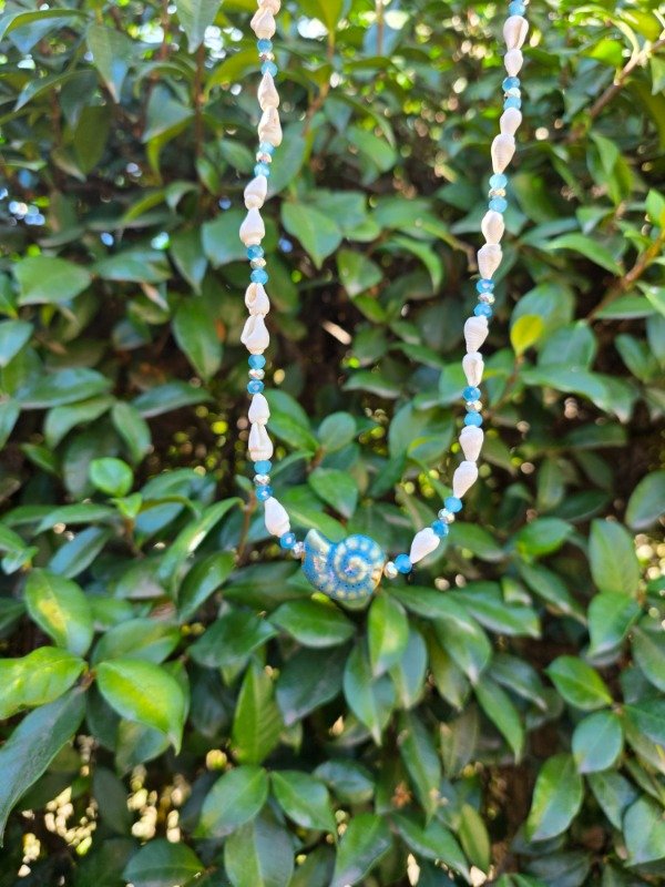 Producto - Collar Caracol Celeste