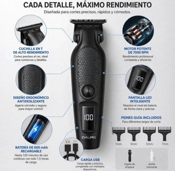 Producto - Cortadora de Pelo Recargable - 0