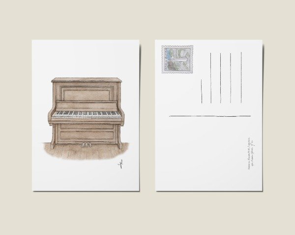 Producto - postal Piano - 0