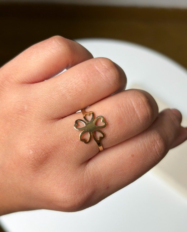 Producto - ANILLO TREBOL DORADO