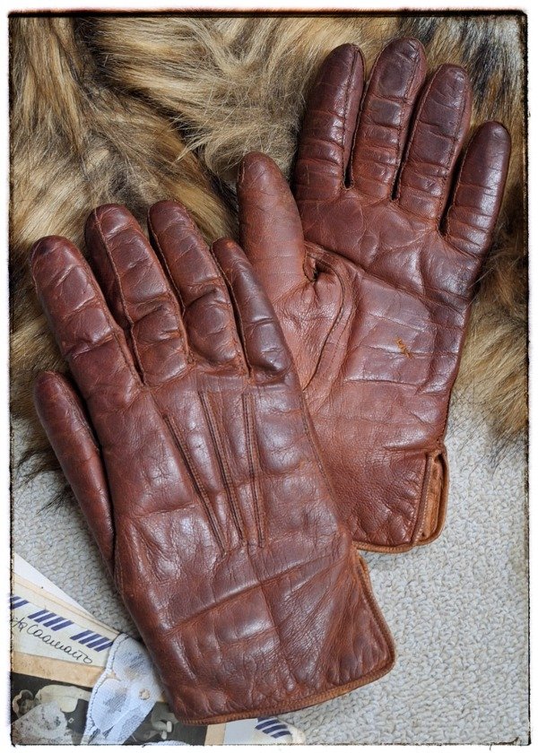 Producto - Guantes de Cuero con piel Dama