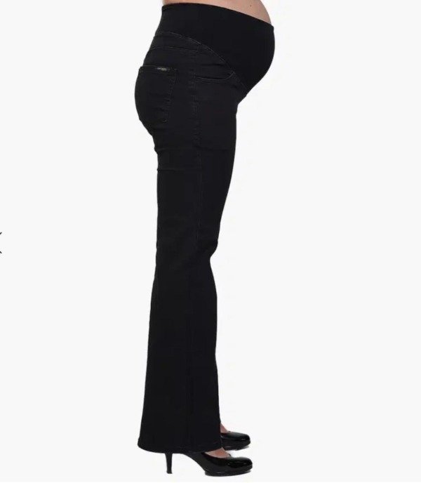 Producto - Jean Oxford negro con faja de algodón elastizada doble - 1