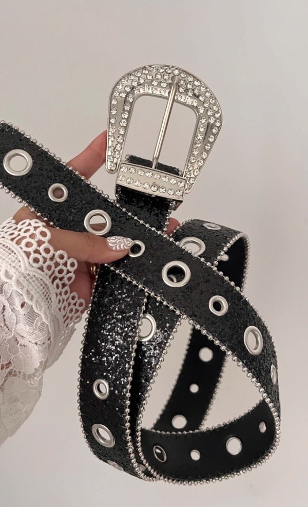 Producto - Cinto kendal con stras Negro