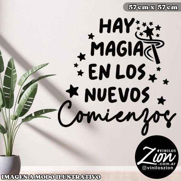Producto - Vinilos decorativos: Hay Magia en los nuevos Comienzos