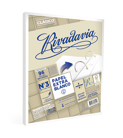 Producto - Repuesto escolar N 3 RIVADAVIA CLASICO X 96 hs